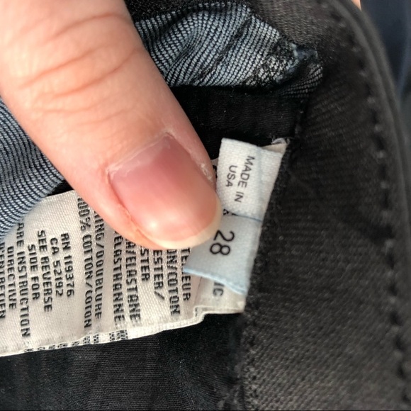 HELMUT LANG Skinny Jeans Pull On Stretch Denim Black Waistband 28 Made in USA - Picture 7 of 9